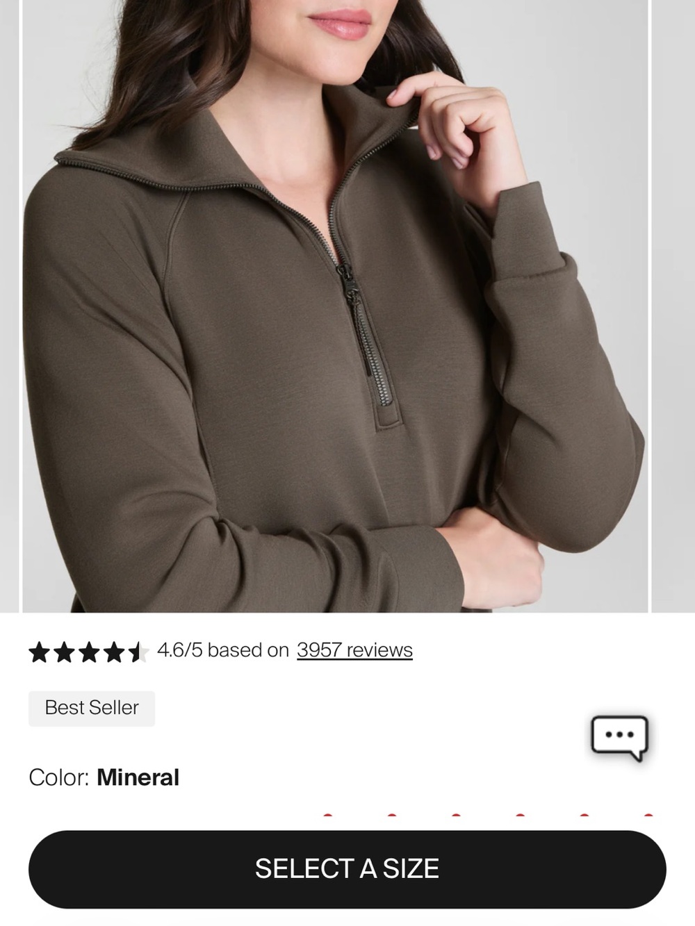 Spanx AirEssentials Half-Zip Pullover Small - Picture 2 of 4